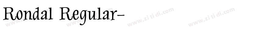 Rondal Regular字体转换